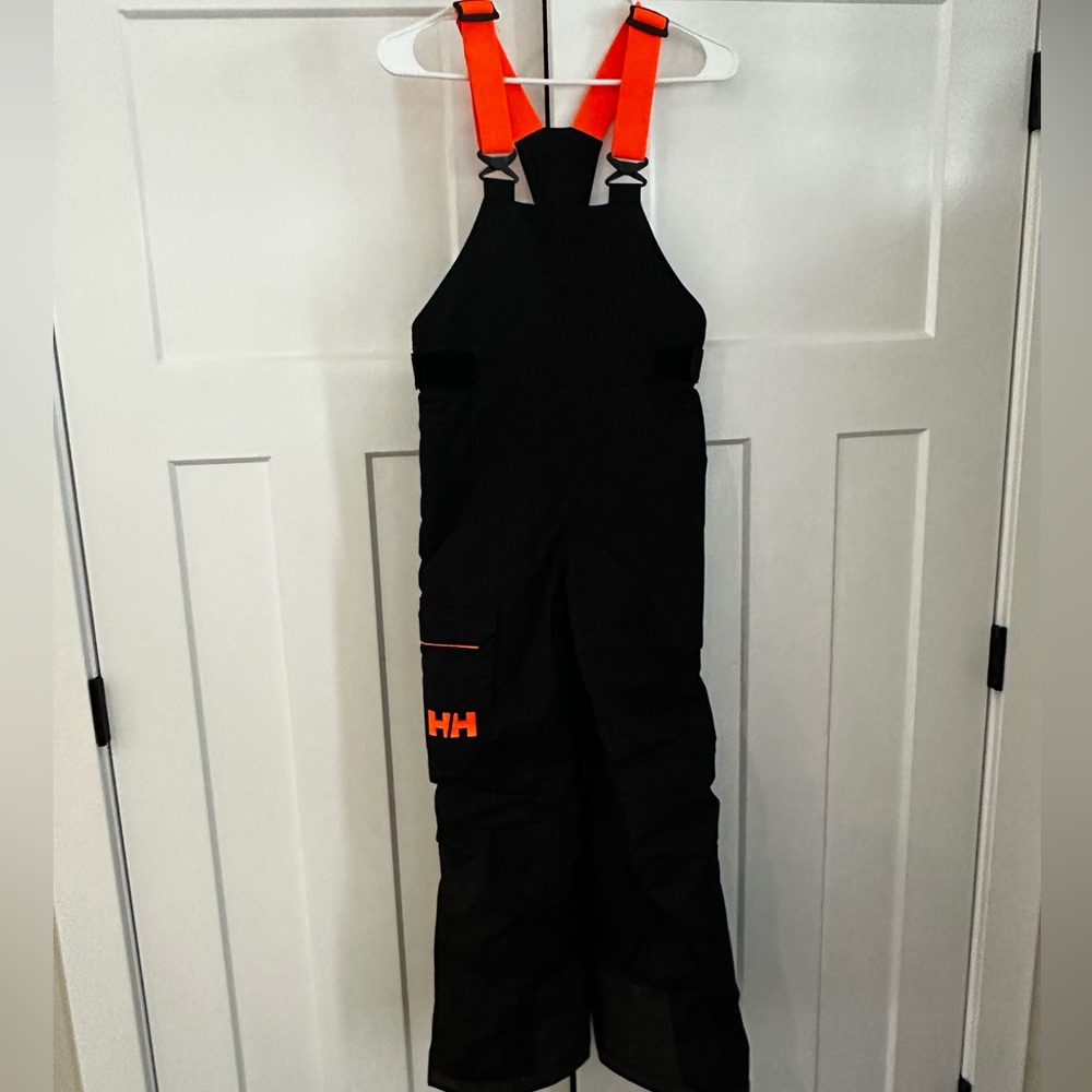 Helly Hansen Black and Orange Bib Snow Pants